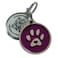 Pet Dwelling Premium Pet ID Tag for Dogs and Cats Easy Scan QR Code Instant Online Pet Profile Access  Scan Location AlertsPurple Paw