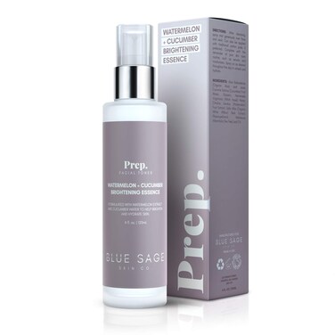 Blue Sage Watermelon  Cucumber Brightening Essence Facial Toner  Natural Face Mist with Witch Hazel to Even Complexion and Prepare Skin