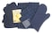 Home Collection 8 Piece Kitchen Towel Set with Dish Cloths Pot Holders and Oven Mitt Bundle Blue
