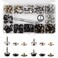Laviesto Canvas Snap Kit150 Pcs Marine Grade Fastener Screw Snap Buttons Stainless Steel for Upholstery and Boat Cover with 2 Setting Tools50 Sets 38 in Black and Silver