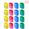 16 Pcs Double Hole Oval Shaped Pencil Sharpener Manual Pencil Sharpener Hand Pencil Sharpener with Cover and Receptacle for School Home and Office Supply 16Pcs