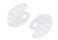 Sowaka 2 Pcs Paint Tray with 10 Wells Palette Rectangular Plastic White Painting Drawing Palette for Kids Painter DIY Craft Project Art Supply Thumb Hole  White