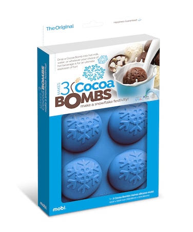 Mobi Hot Chocolate Cocoa Bombs Silicone Mold Snowflake for Making 3 Bombs