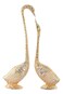 JaipurCrafts Webelkart Pair of Kissing Duck Showpiece  3302 cm Aluminium Golden