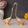 JaipurCrafts Webelkart Pair of Kissing Duck Showpiece  3302 cm Aluminium Golden
