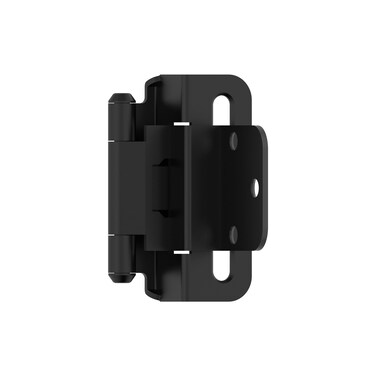 Amerock BPR7565FB  Cabinet Hinge  38 in 10 mm Inset Self Closing Partial Wrap  Matte Black  Kitchen Cabinet Door Hinge  1 Pair  Functional Hardware