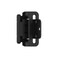 Amerock BPR7565FB  Cabinet Hinge  38 in 10 mm Inset Self Closing Partial Wrap  Matte Black  Kitchen Cabinet Door Hinge  1 Pair  Functional Hardware