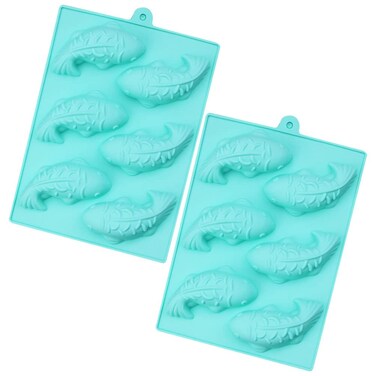 Angoily Loaf Bread Pan 2pcs Carp Fish Silicone Chocolate Candy Fondant Cookie Cake Rubber Baking Molds for DIY Candle Soup Epoxy Resin Silicone Cake Pan