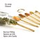 2LB Depot Gold Measuring Cup Set  7pc Stainless Steel Narrow Long Handle Design Fits Spice Jars  Leveler Included