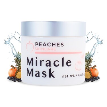 Peaches Skin Care Miracle Skin Facial Mask 17 Oz  Face Masks Skincare with Beeswax Avocado Oil Pumpkin and More  Hydrating Face Masks to Remove Dead Skin Cells