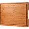 24x18 Bamboo Cutting Boards XXL Charcuterie Cheese Platter Serving Tray with Handles and Juice Grooves Solid Structure Slim Durable Reversible
