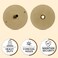 NUSET 2 x 21713 Door Hole Cover Steel Plate Brass Finishing