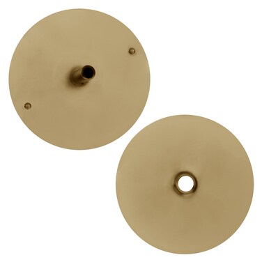 NUSET 2 x 21713 Door Hole Cover Steel Plate Brass Finishing