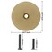 NUSET 4 x 21713 Door Hole Cover Steel Plate Brass Finishing