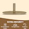 NUSET 4 x 21713 Door Hole Cover Steel Plate Brass Finishing