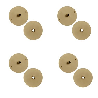 NUSET 4 x 21713 Door Hole Cover Steel Plate Brass Finishing
