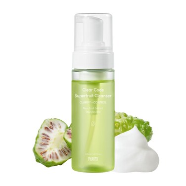 PURITO Clear Code Superfruit Cleanser 150ml  507 fl oz Next Generation Clarifying Solution with Noni Fruit ExtractNonIrritatingVeganCrueltyFreeSuitable for Sensitive SkinKorean Skincare