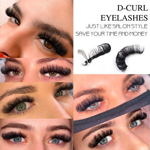 3d Fluffy Russian Strip Lashes D Curl Lash Strips Natural False Lashes Mink Fluffy Eyelashes Mink Natural Wispies Mink Eyelashes Wispy Fake Lashes Faux Mink Eyelashes Natural Look6 Pairs
