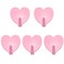 Lind Kitchen 5PCS 40x45mm Stainless Steel HeartShaped Hook Heart Shaped Multifunctional Self Adhesive Door Hook Coat Hooks Wall Mounted Coat Rack Closet Hooks Nordic Pink