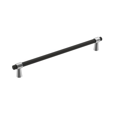 Amerock  Cabinet Pull  Polished ChromeMatte Black  81316 inch 224 mm CentertoCenter  Mergence  1 Pack  Drawer Pull  Cabinet Handle  Cabinet Hardware