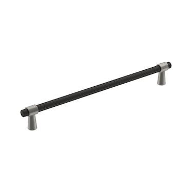 Amerock  Cabinet Pull  Matte BlackSatin Nickel  81316 inch 224 mm CentertoCenter  Mergence  1 Pack  Drawer Pull  Cabinet Handle  Cabinet Hardware