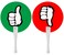 Thumbs UpThumbs Down Paddles 24 Packs for Classroom Voting Teacher Classroom Event Supplies and Teacher Student Interaction Signs