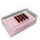 Two Layers Eyelash Grafting Pallet with Cover Dustproof Acrylic Lash Tile holder Eyelash Extensions Storage Gasket Pads 2 Tiers for Beginners Beauty Artist Salon Pink