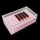 Two Layers Eyelash Grafting Pallet with Cover Dustproof Acrylic Lash Tile holder Eyelash Extensions Storage Gasket Pads 2 Tiers for Beginners Beauty Artist Salon Pink