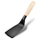 Short Spatula Stylish Kitchen Tool Flexible Non Stick Heat Resistant Nylon Turner Spatula Wooden Short Handle Spatula Cooking for Fish Eggs Pancakes