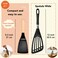 Short Spatula Stylish Kitchen Tool Flexible Non Stick Heat Resistant Nylon Turner Spatula Wooden Short Handle Spatula Cooking for Fish Eggs Pancakes