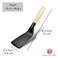 Short Spatula Stylish Kitchen Tool Flexible Non Stick Heat Resistant Nylon Turner Spatula Wooden Short Handle Spatula Cooking for Fish Eggs Pancakes