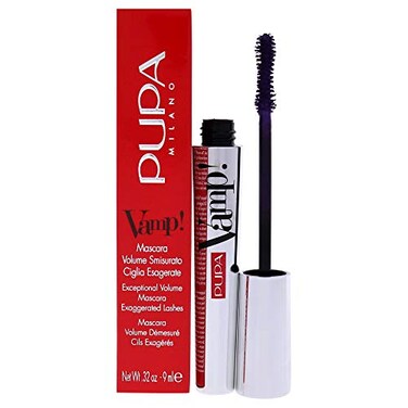 PUPA Milano Vamp Mascara  For Voluminous And Dramatic Eyelashes  Max Lengthening And Defining Formula Adds Impact  Boost Your Eye Allure With Long Thick Lashes  400 Amethyst Violet  032 Oz