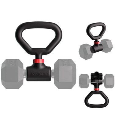 Jayflex Hyperbell Rotating Kettlebell Grip for Dumbbells  Adjustable Weight Dumbbell Grips for Work from Home Fitness  100 lb Capacity Converter for Kettlebells and Home Workouts