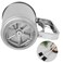 Stainless Steel Handheld Flour Sifter with Handle Squeeze Metal Fine Mesh Sieve for BakingBaking Stainless Steel 3 Cup Double Layers Sieve with Hand Press Design