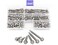 LBY 190pcs 8 x 12  8 x 112 410 Stainless Steel Hex Washer Head Self Drilling Sheet Metal Screws 6 Sizes Self Driller Tek Screws Assortment Kit Silver