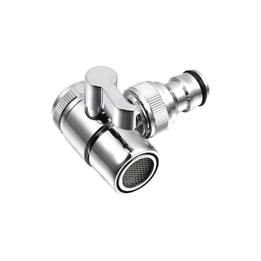 DOITOOL 2PCS Sink Faucet Diverter Valve With Aerator and Male Threaded AdapterFaucet Adapter for Washing Machine Hose Attachment Faucet Connector for Water Diversion