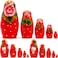 AEVVV Russian Nesting Dolls Set 5 pcs  Matryoshka Dolls with Traditional Red Russian Sarafan  Babushka Dolls  HandPainted Wooden Nesting Doll