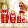 AEVVV Russian Nesting Dolls Set 5 pcs  Matryoshka Dolls with Traditional Red Russian Sarafan  Babushka Dolls  HandPainted Wooden Nesting Doll