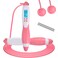 Jump Rope Wastou Digital Weight Calories Time Setting Jump Rope with Counter for Indoor and Outdoor Exercise Adjustable Skipping Rope Workout for MenWomenKids Girls Pink