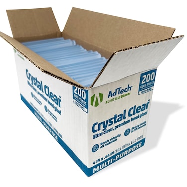 AdTech 2201455 4 Full Size Hot Glue Sticks 4 inch Clear