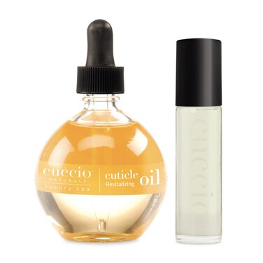 Cuccio Naturale Cuticle Revitalizing Oil Set  Provides Intense Hydration  Replenishes And Strengthens Nails  Promotes Healthier Skin  Easy To Use Rollerball Applicator  Milk And Honey  2 Pc