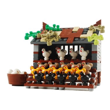 NW Farm Building Blocks Park Sencery Accessories Plant Set Building Bricks Kit DIY Building Set Compatible All Major Brands Chicken coop1