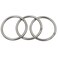 DGOL 3 packs 4 inch Strong Welded O Ring 304 Stainless Steel Round Ring Buckles Wire Thickness 516 inch