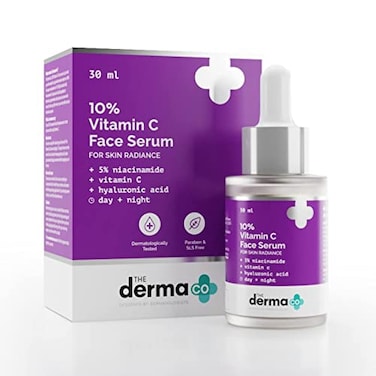 The Derma Co 10 Vitamin C Face Serum  Helps Restore Natural Glow  Tightens Pores  Hydrates Dry Dull Skin  Radiance Serum for All Skin Types  101 Fl Oz30ml