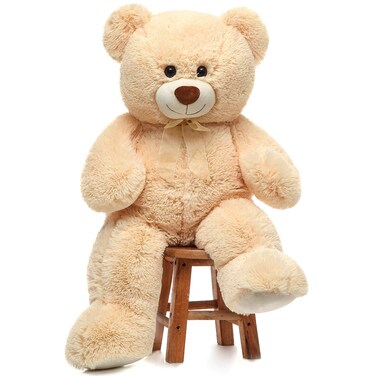 DOLDOA 36 Giant Teddy Bear Soft Stuffed Animals Plush Big Bear Toy for Kids and Girlfriend Beige