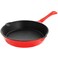 MegaChef Enameled Round 8 Inch PreSeasoned Cast Iron Frying Pan in Red MCCE8