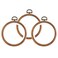 Piutouyar 3 Pieces 4 Inch Embroidery Hoop Set Imitated Wood Display Frame Embroidery Hoops Circle Cross Stitch Hoop Ring for Art Craft Sewing and Hanging Ornaments Decor