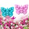 Butterfly Ice Cube Tray 2 pcs Craft Ice Cube Molds Butterfly Molds Silicone Ice Cube Tray Shapes Butterfly Molds for Chocolate Cute Ice Cube Tray Cocktail Small butterflies 13 cavitiesmold
