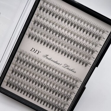IECILI Individual LashesLash Clusters 240pcs 914mm Cluster Eyelash Extensions 12 RootsC Curl 007mm Cluster LashesFaux Mink Lash Extensions C Curl 10D20D Cluster Lashes