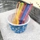 Mini Taster Spoons  Clear Plastic  Blue Pink Green Yellow Orange  150 Pack by Outside the Box Papers